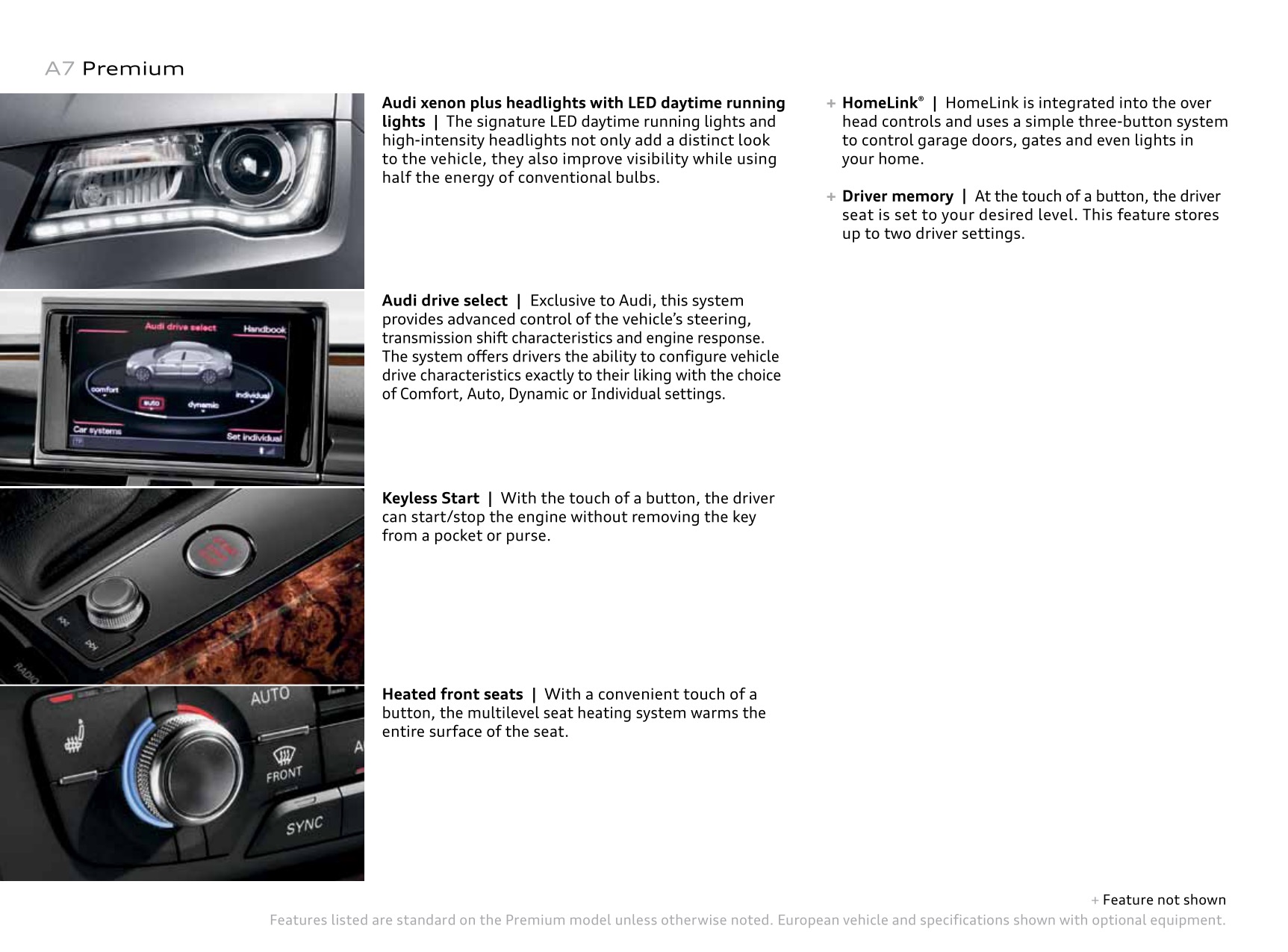 2012 Audi A7 Brochure Page 34